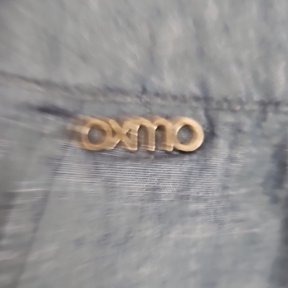 Oxmo Blue Button Up Romper - Picture 3 of 6